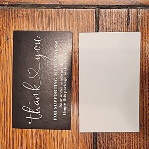 20 thank you cards with white back to write a note
